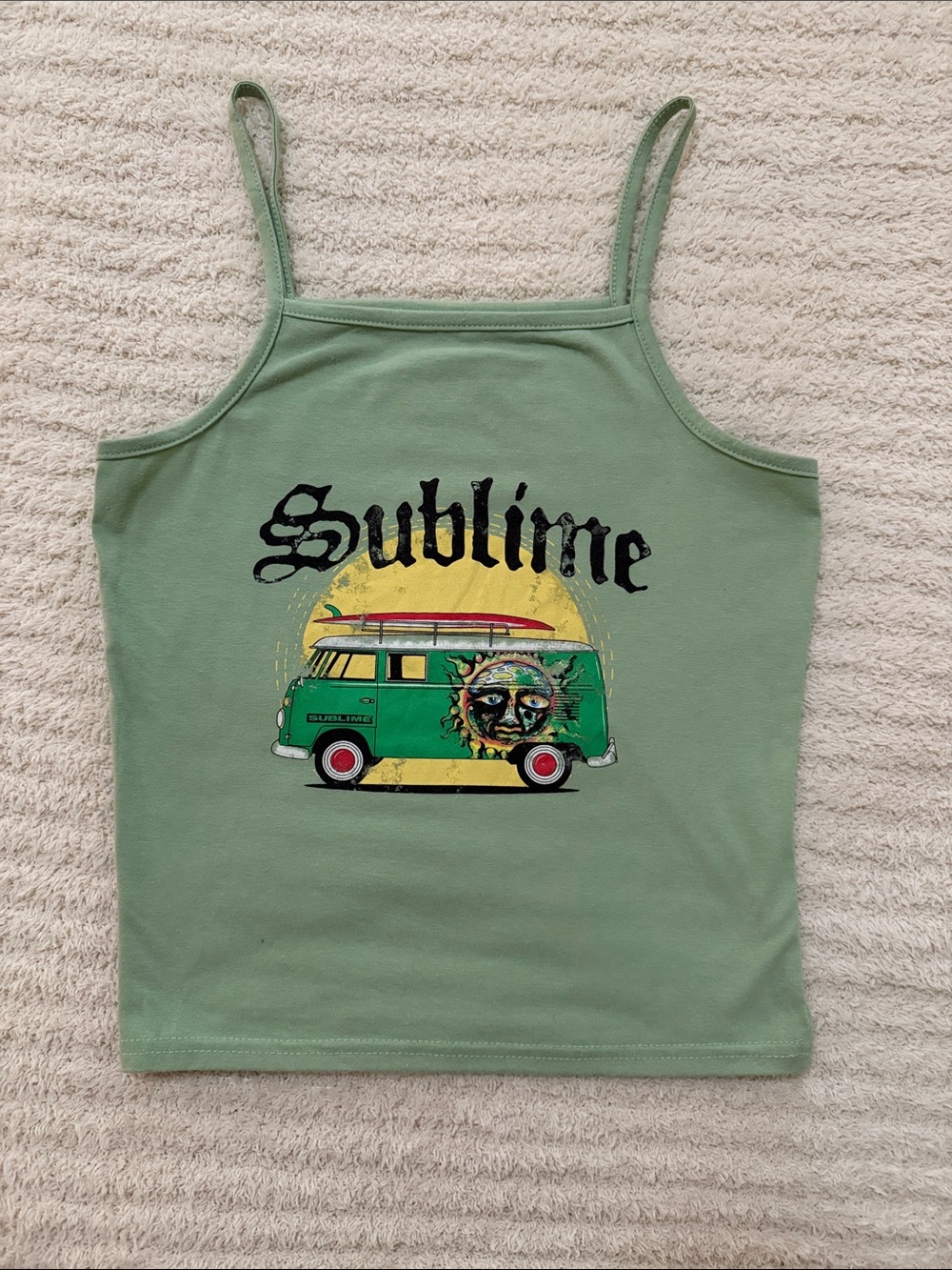 Sublime Graphic Girls' Green Tank Top
